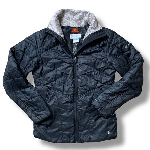 Columbia Omni Heat Winter Jacket Women’s Size Small Puffer Coat Black - Picture 1 of 8